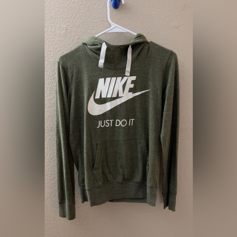Nike Men's Olive Green Hoodie